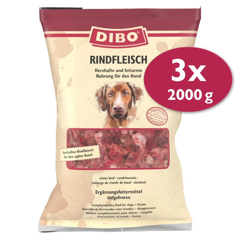 fressnapf DIBO Frostfutter Rindfleisch 3x2 kg