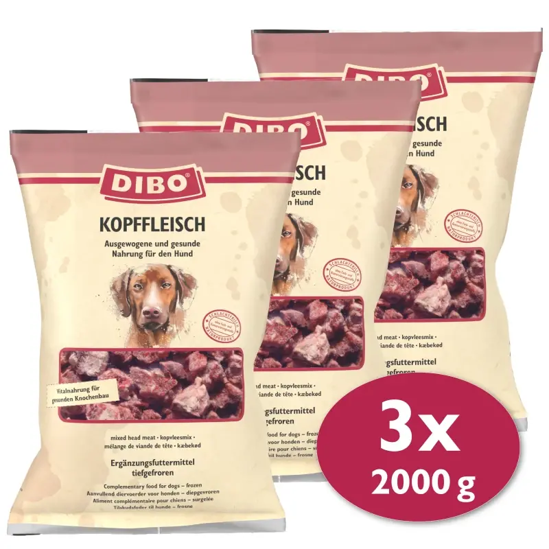 fressnapf DIBO Frostfutter Kopffleisch 3x2 kg Schlussverkauf
