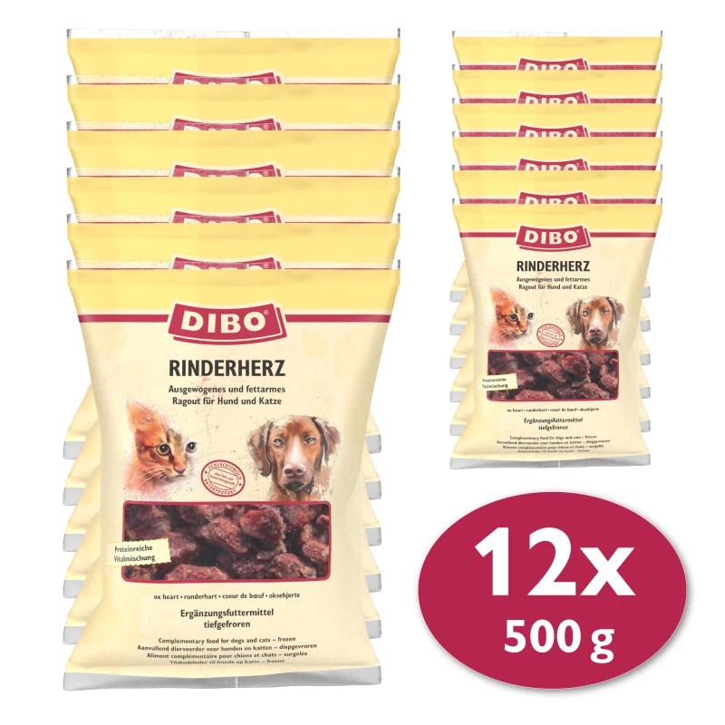 fressnapf DIBO Frostfutter Rinderherz 12x500 g Kostenloser Versand