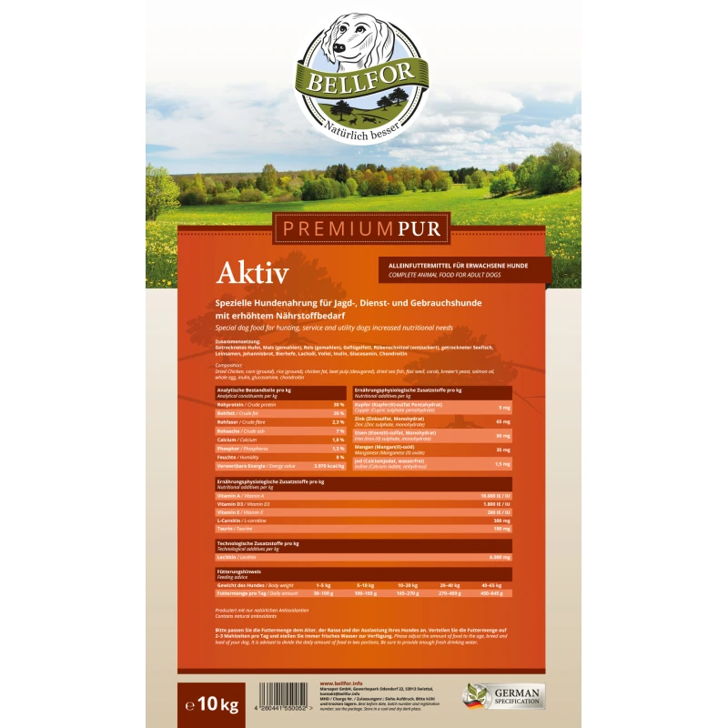 fressnapf Bellfor Glutenfrei Hundefutter für sportliche Hunde - PREMIUM PUR Aktiv Sonderangebot