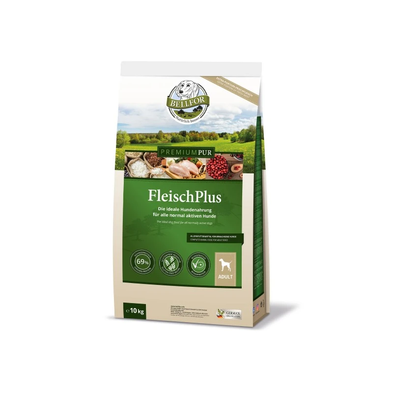 fressnapf Bellfor Hundefutter mit hohem fleischanteil - PREMIUM PUR FleischPlus - 10 kg Rabatt