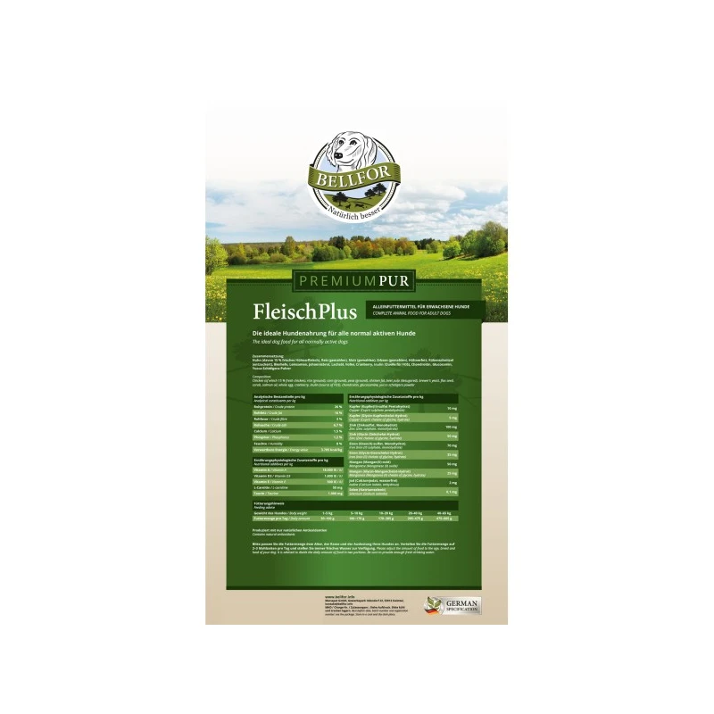 fressnapf Bellfor Hundefutter mit hohem fleischanteil - PREMIUM PUR FleischPlus - 10 kg Rabatt