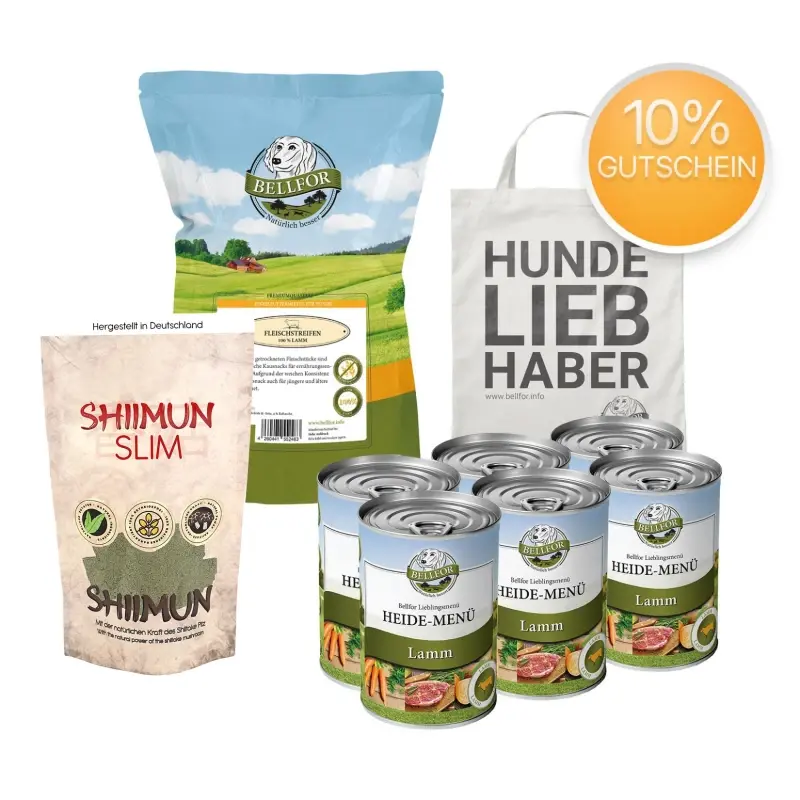fressnapf Bellfor Futterset mit Heide-Menü Hundefutter Nass für kleine Hunde mit Übergewicht 2 550 g Begrenztes Angebot