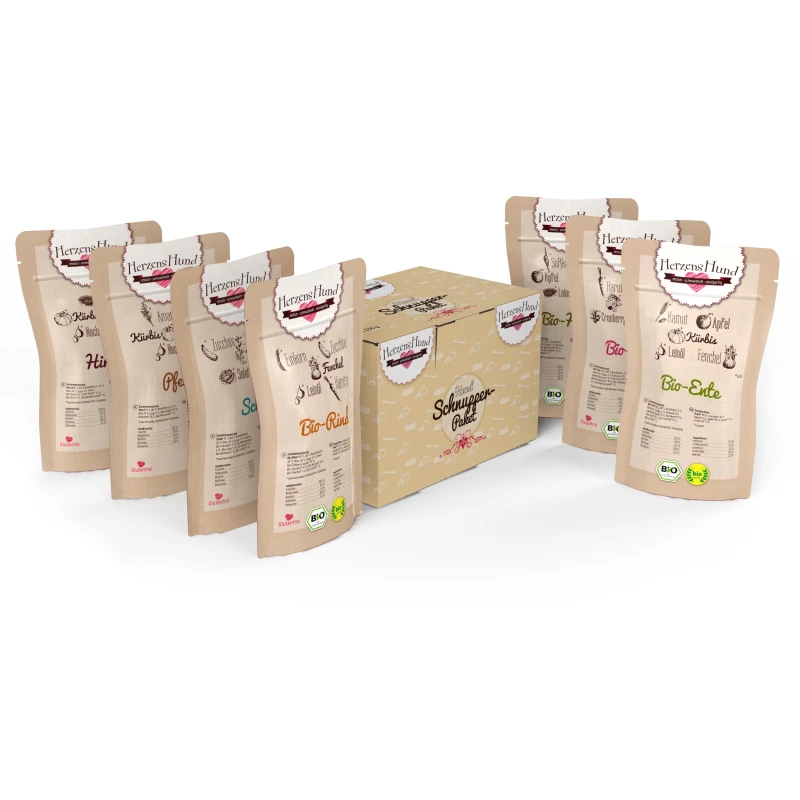 fressnapf HerzensHund Adult Schnupperpaket Bio 7x130g Mixpaket