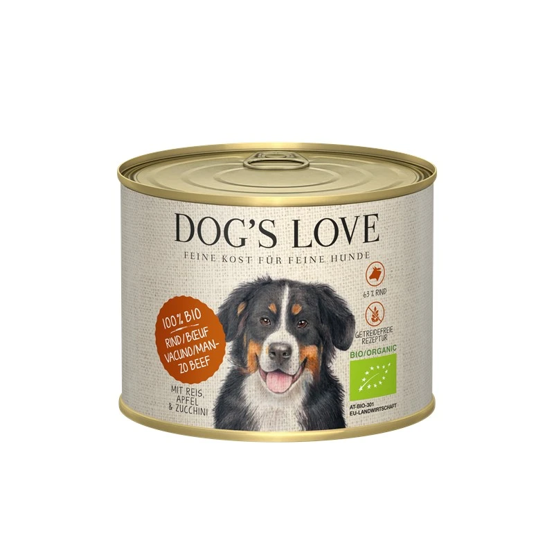 fressnapf DOG'S LOVE BIO 6x200g Rind mit Reis Apfel & Zucchini Saisonschlussverkauf