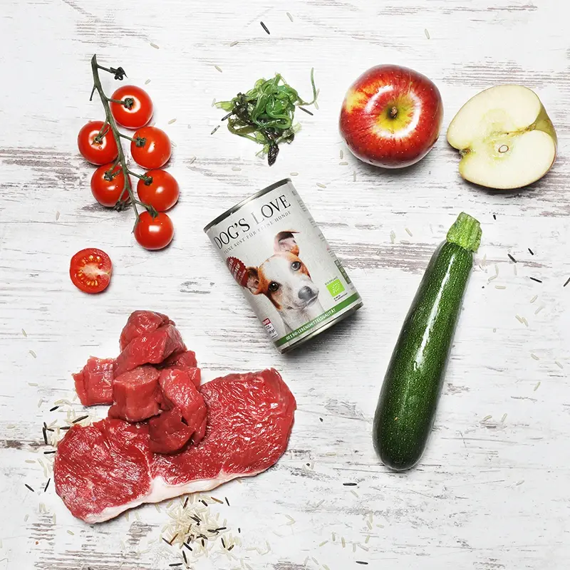 fressnapf DOG'S LOVE BIO 6x200g Rind mit Reis Apfel & Zucchini Saisonschlussverkauf