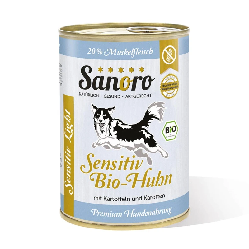 fressnapf Sanoro Sensitiv BIO-Huhn mit BIO-Gemüse 12x400g Top Angebot