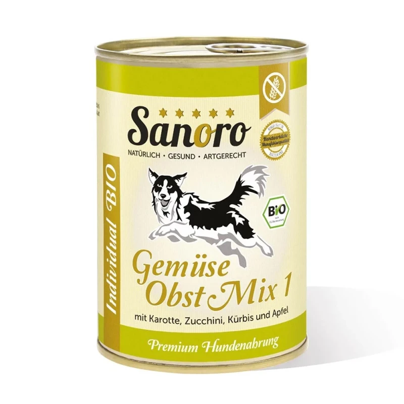 fressnapf Sanoro BIO Gemüse-Obst-Mix 1 mit Bio-Karotte 12x400g Zeitbegrenzte Promotion