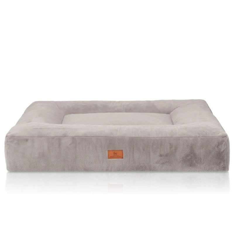 fressnapf Knuffelwuff orthopädisches Hundebett mit kuschelig weichem Kaninchen Fellimitat Midland beige/ grau M-L Bis zu 65% Rabatt