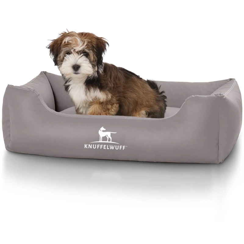 fressnapf Knuffelwuff Kunstleder Hundebett Sidney grau M-L