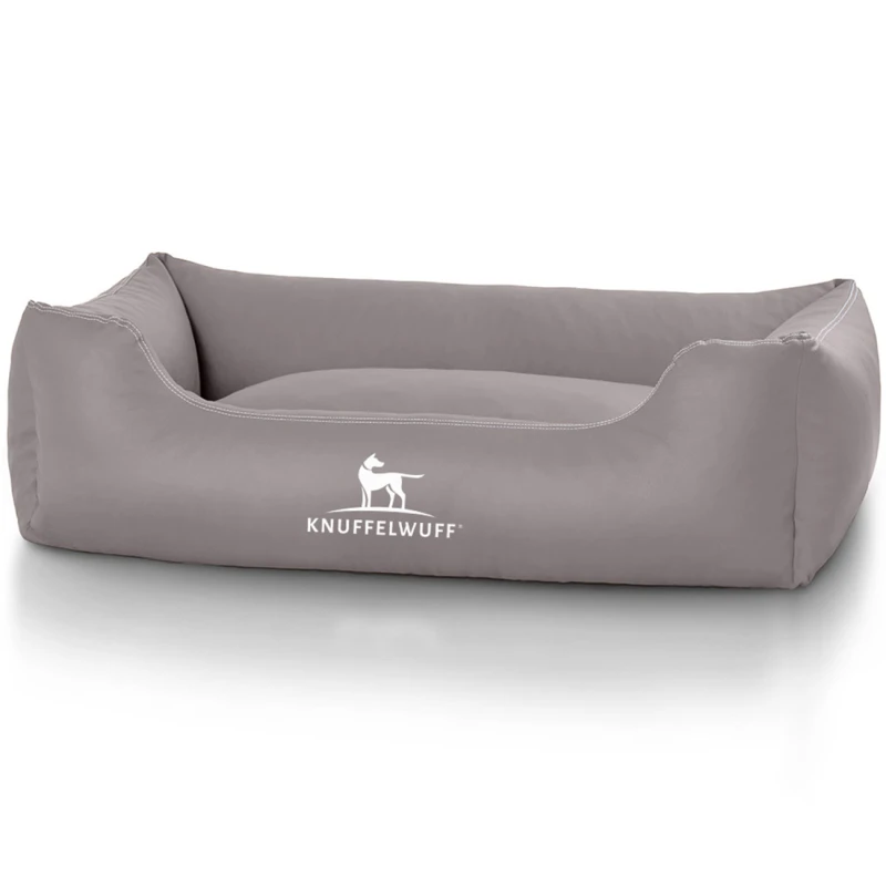 fressnapf Knuffelwuff Kunstleder Hundebett Sidney grau M-L Clearance-Verkauf