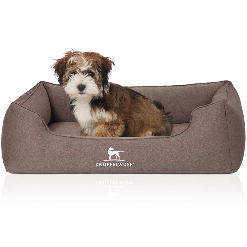 fressnapf Knuffelwuff Orthopädisches Hundebett Leano aus Velours mit Handwebcharakter braun M-L Speichern exportieren