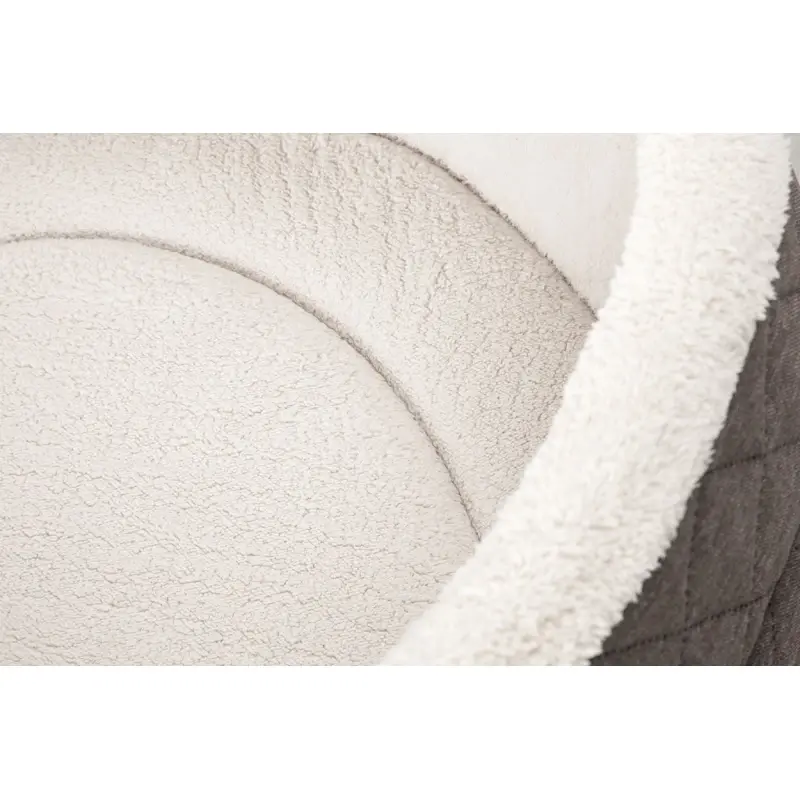 fressnapf Knuffelwuff Orthopädisches Hundebett Lena aus Velours und Kunstleder mit hohem Schaumstoffrand braun/ beige M-L 2025