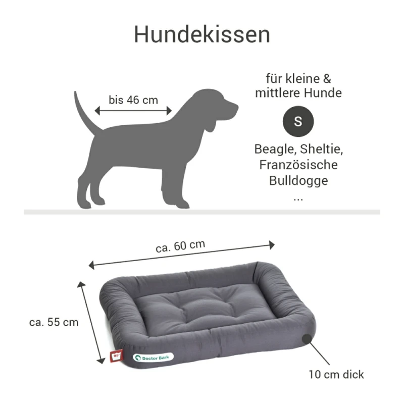 fressnapf Doctor Bark Lounge-Kissen grau S Begrenztes Angebot