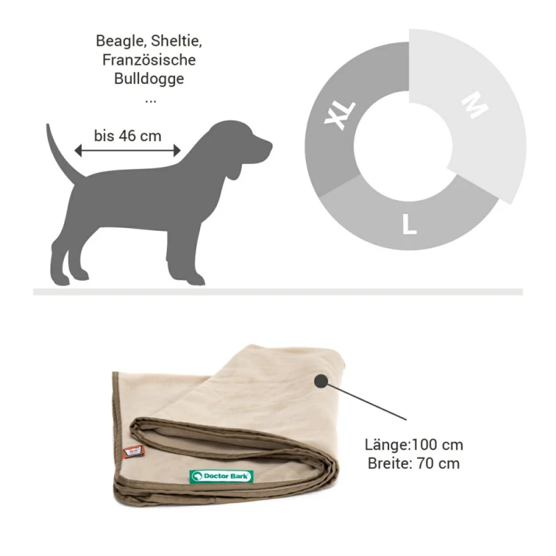 fressnapf Doctor Bark Kuscheldecke Fleece beige M Online