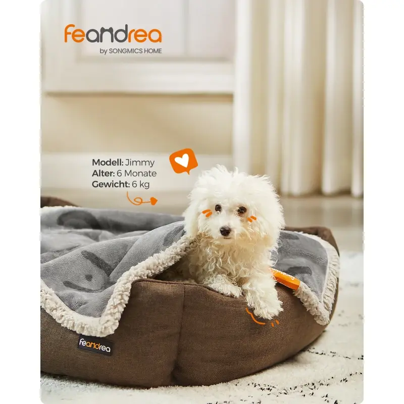 fressnapf FEANDREA Wasserdichte Hundedecke Sherpa Fleece Grau S Fabrikverkauf