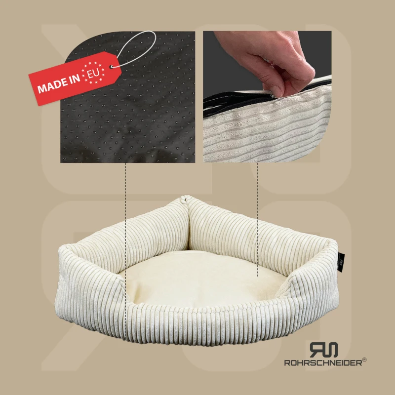 fressnapf Rohrschneider ® XXL Eck-Hundebett für große Hunde aus Cord M Kostenlose Rückgabe