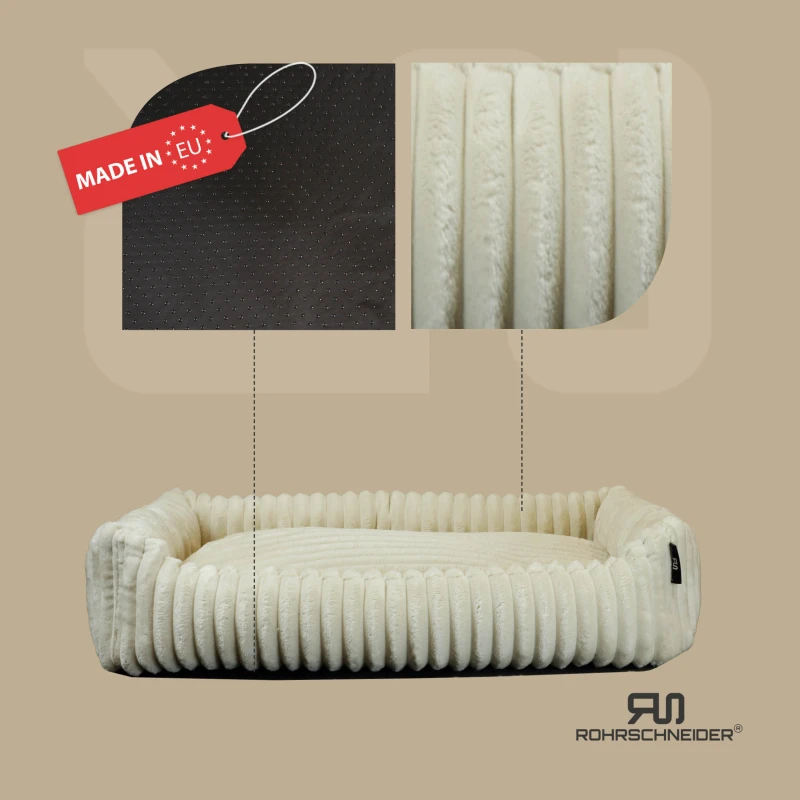 fressnapf Rohrschneider ® Kuschelsofa breiter Cordstoff Deluxe beige JETZT KAUFEN