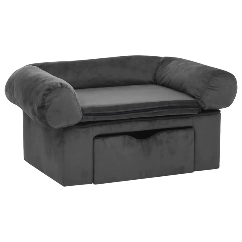 fressnapf VidaXL Hundesofa Plüsch mit Schublade 75x50x38cm dunkelgrau Bis zu 65% Rabatt