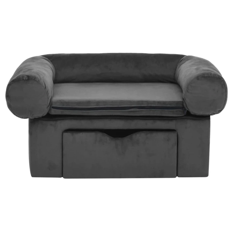 fressnapf VidaXL Hundesofa Plüsch mit Schublade 75x50x38cm dunkelgrau Bis zu 65% Rabatt