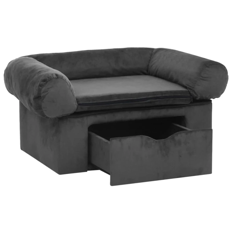 fressnapf VidaXL Hundesofa Plüsch mit Schublade 75x50x38cm dunkelgrau Bis zu 65% Rabatt