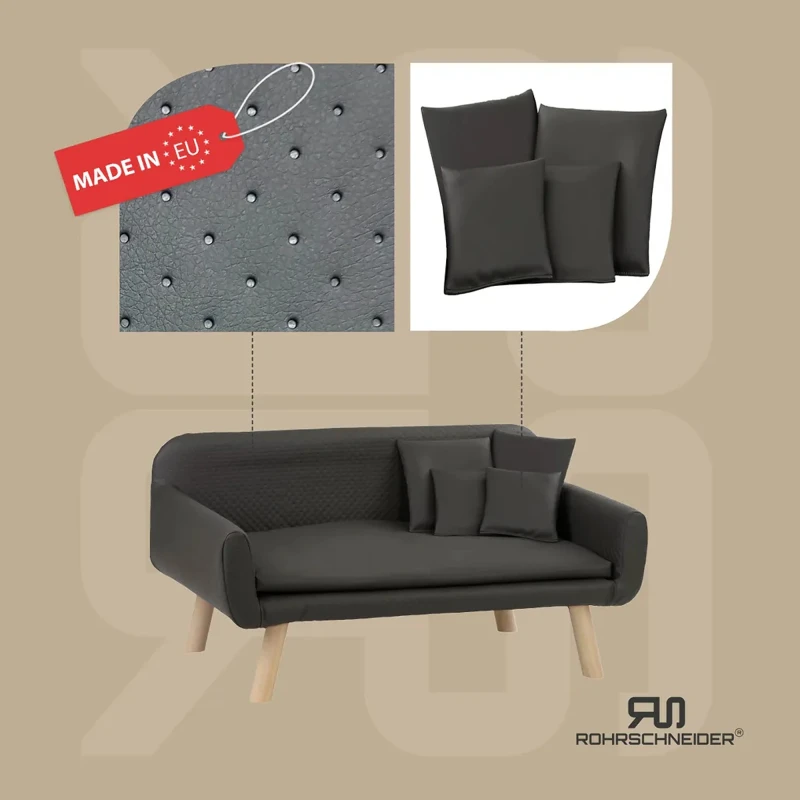 fressnapf Rohrschneider ® Hundebett Kunstleder Hundecouch mit Gratis-Beigabe 50% Rabatt für begrenzte Zeit