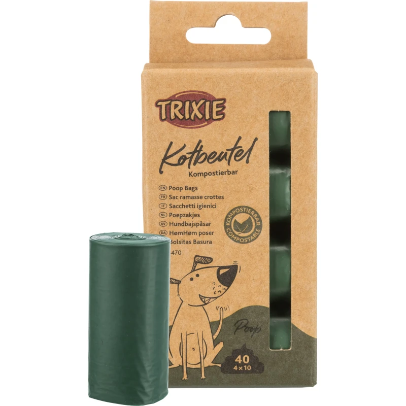 fressnapf Trixie Hundekotbeutel kompostierbar 4 Rollen x 10 Beutel