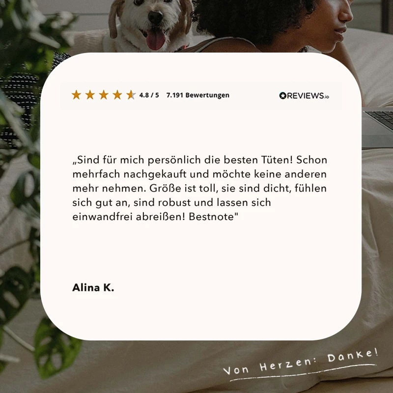 fressnapf ALPHAZOO Pupssäckchen Kotbeutel 600 Stück für Hunde I Kompostierbare Hundekotbeutel Vierteljährliche Förderung
