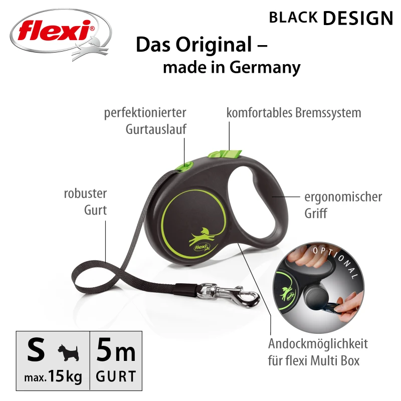fressnapf Flexi Black Design Gurt grün S 5 m 15 kg Black Friday Preise