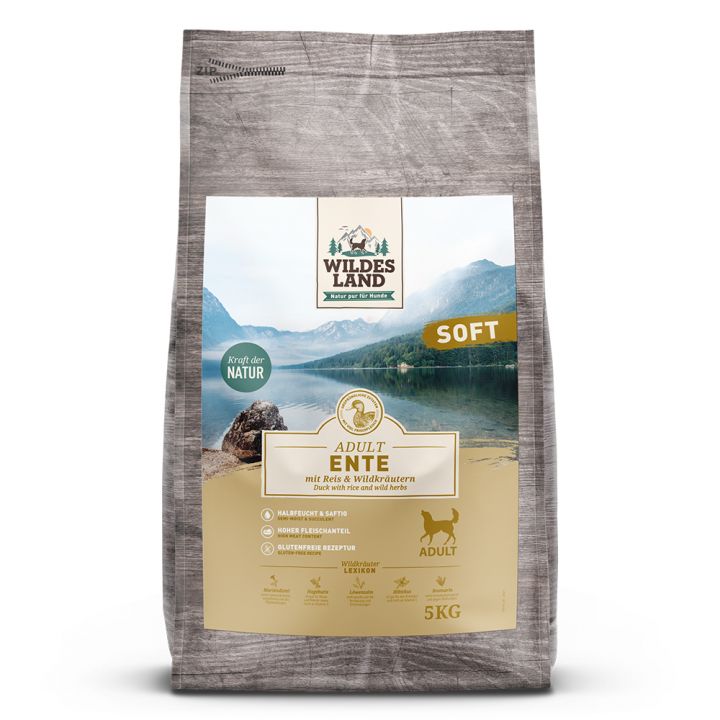 ﻿petspremium Wildes Land Ente mit Reis und Wildkräutern Soft Adult Trockenfutter 3 x 5 kg