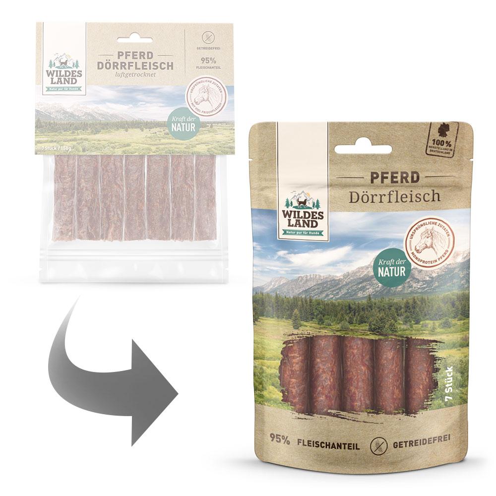 petspremium Wildes Land Pferd Dörrfleisch Snack 7 Stück Hotsell