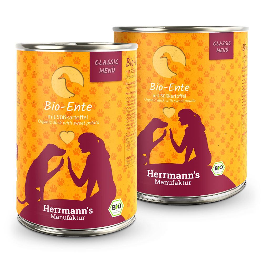 petspremium Herrmann's Bio-Ente mit Süßkartoffeln Classic Nassfutter 24 x 800 g Flash Sale