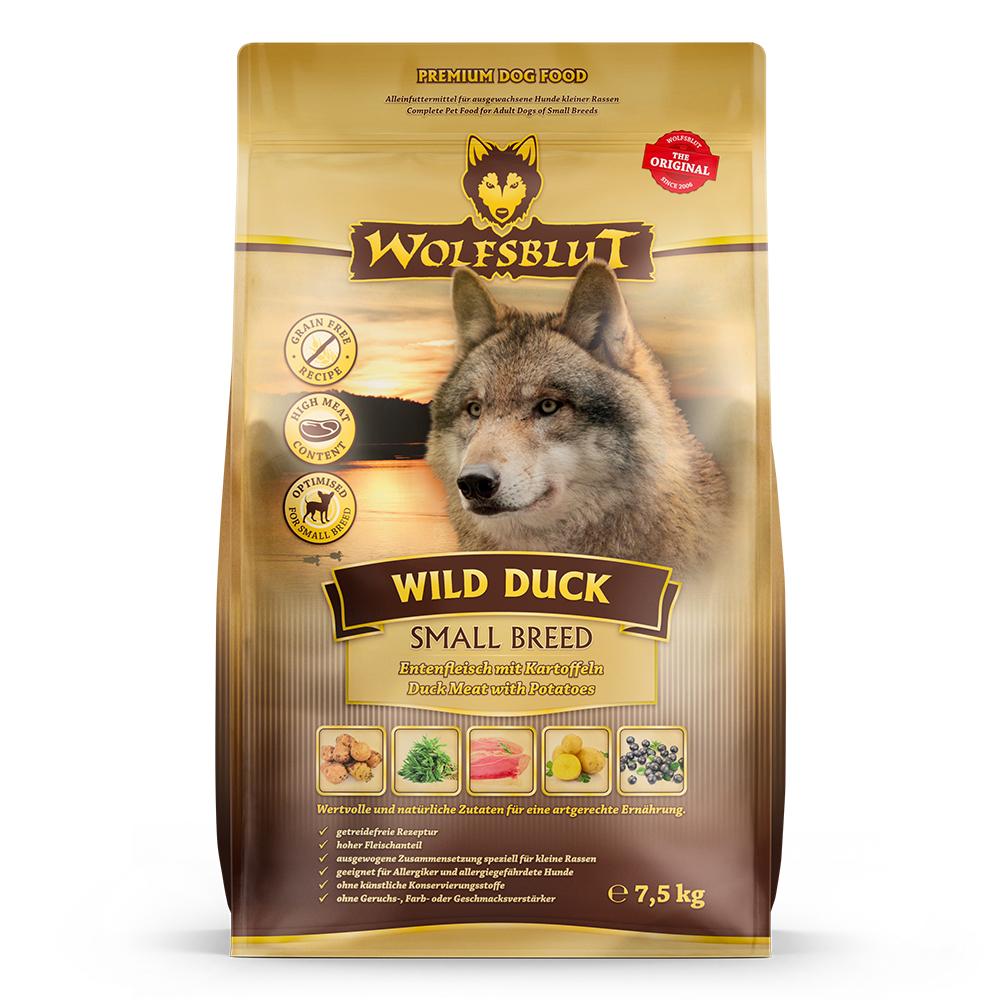 petspremium Wolfsblut Wild Duck - Ente und Kartoffel Small Breed Trockenfutter 2 x 7 5 kg Zeitlich begrenztes Angebot