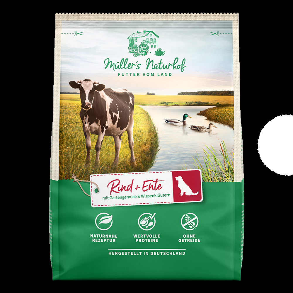 petspremium Müller’s Naturhof Rind und Ente Klassik Trockenfutter 29 kg Letzte 3 Tage