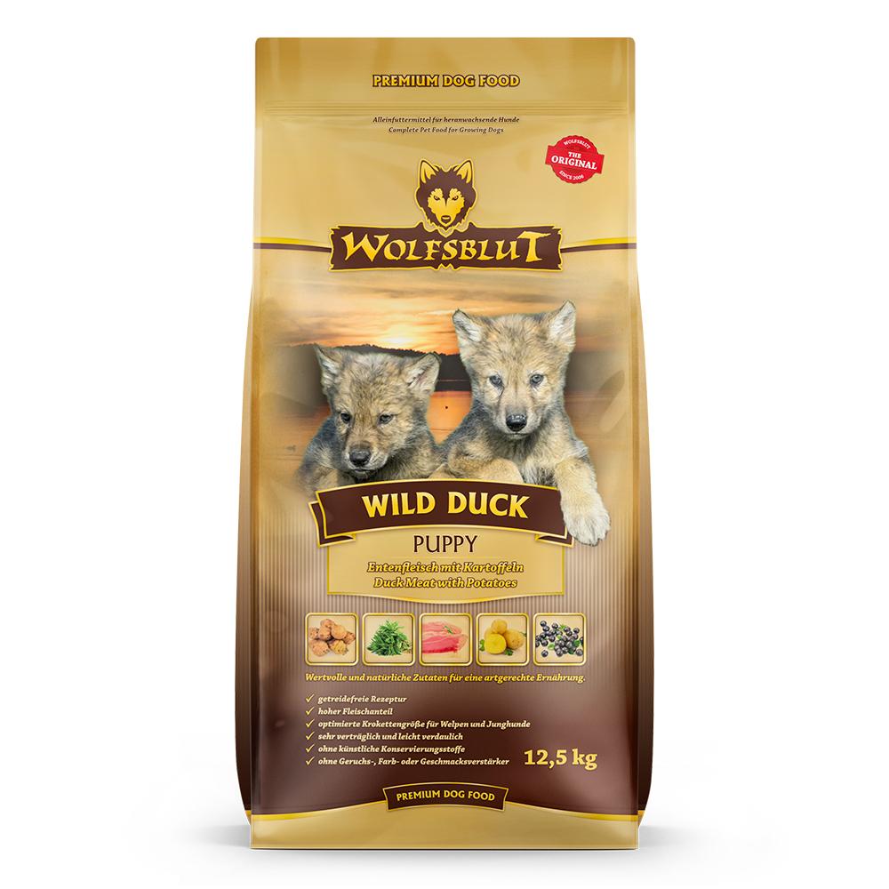 petspremium Wolfsblut Wild Duck - Ente und Kartoffel Puppy Trockenfutter 12 5 kg 50% Rabatt mit kostenlosem Versand