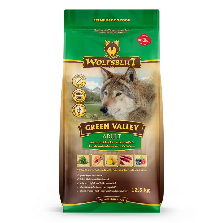 petspremium Wolfsblut Green Valley - Lamm und Lachs Adult Trockenfutter 29 kg Fabrikverkauf