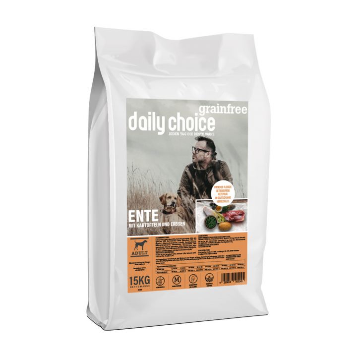 petspremium daily choice Ente mit Kartoffeln und Erbsen Grainfree Trockenfutter 2 x 15 kg Neueste Mode