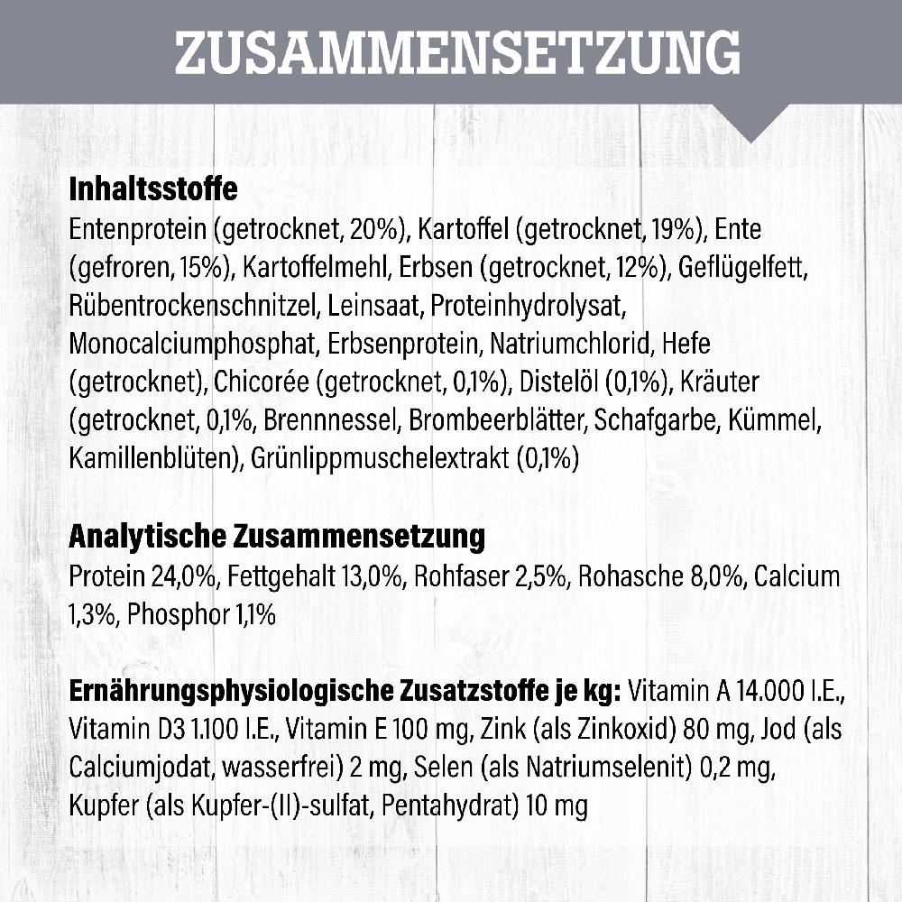 petspremium daily choice Ente mit Kartoffeln und Erbsen Grainfree Trockenfutter 2 x 15 kg Neueste Mode