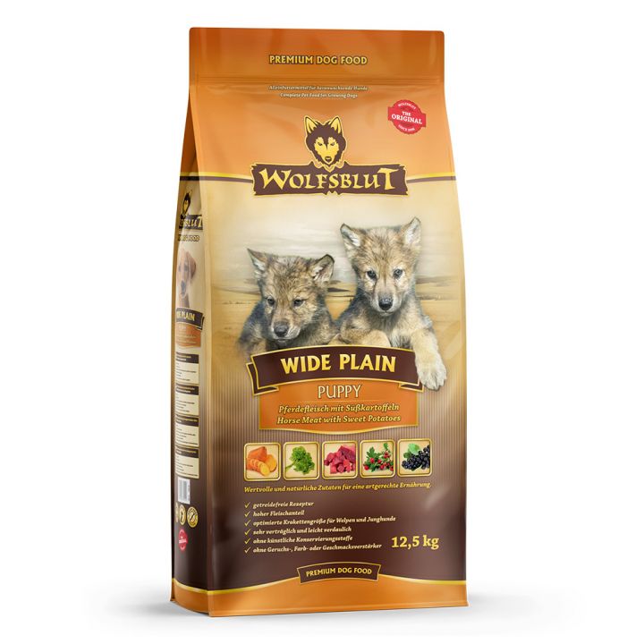 petspremium Wolfsblut Wide Plain - Pferdefleisch und Süßkartoffel Puppy Trockenfutter 12 5 kg Online Outlet