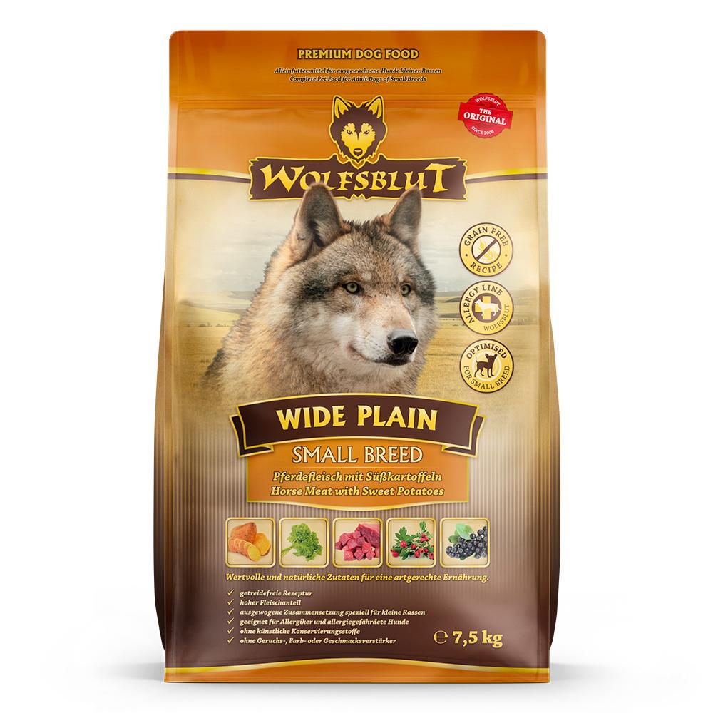 petspremium Wolfsblut Wide Plain - Pferdefleisch und Süßkartoffel Small Breed Trockenfutter 2 x 7 5 kg Super Sparpreis