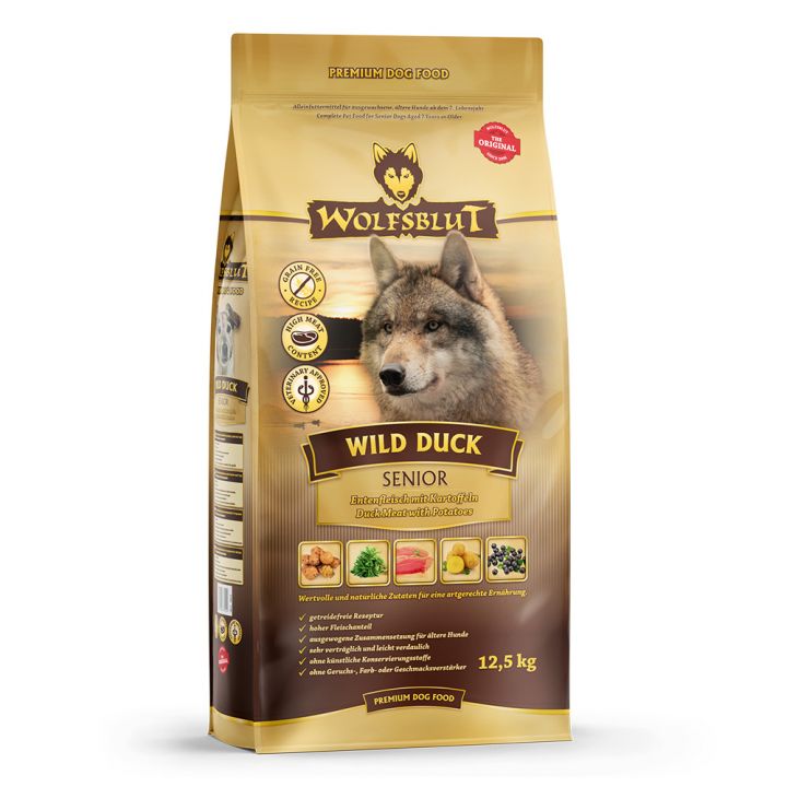 petspremium Wolfsblut Wild Duck - Ente und Kartoffel Senior Trockenfutter 12 5 kg Sonderangebot der Fabrik