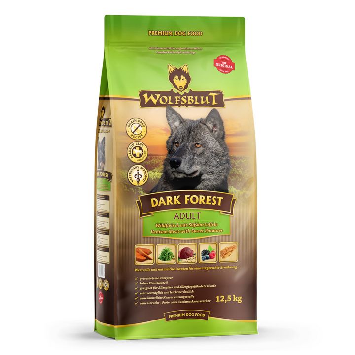 petspremium Wolfsblut Dark Forest - Wild und Süßkartoffel Adult Trockenfutter 2 x 12 5 kg Angebote