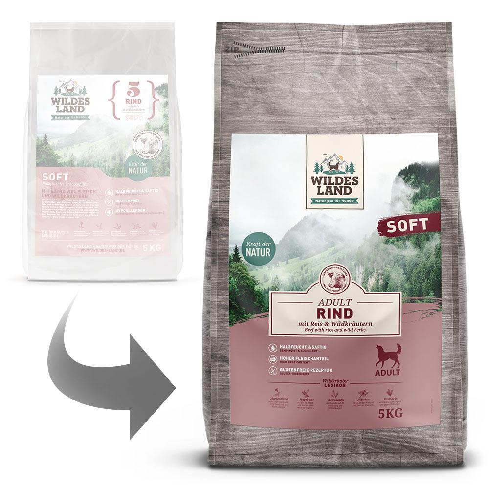 petspremium Wildes Land Rind mit Reis und Wildkräutern Soft Adult Trockenfutter 3 x 5 kg Sonderangebot