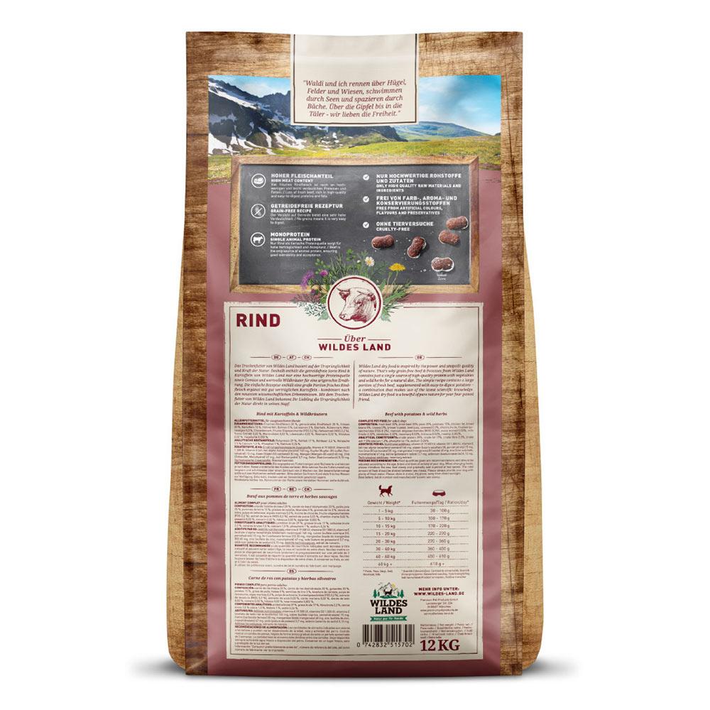 petspremium Wildes Land Rind mit Kartoffeln und Wildkräutern Classic Adult Trockenfutter 2 x 12 kg Exklusivangebot