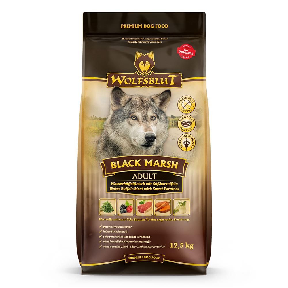 petspremium Wolfsblut Black Marsh - Wasserbüffel mit Süßkartoffel Adult Trockenfutter 12 5 kg Kauf eins, bekomm eins gratis