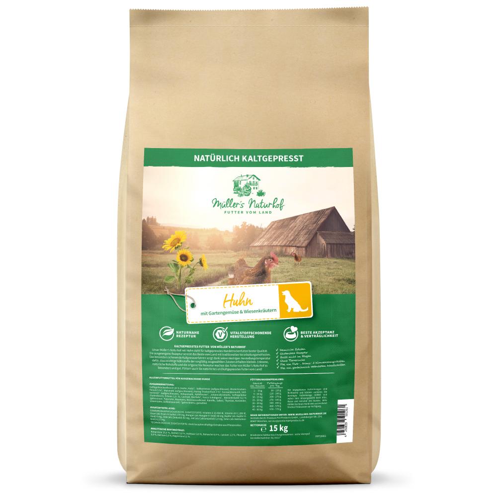petspremium Müller’s Naturhof Huhn Traditionell Trockenfutter 15 kg Riesige Ersparnisse