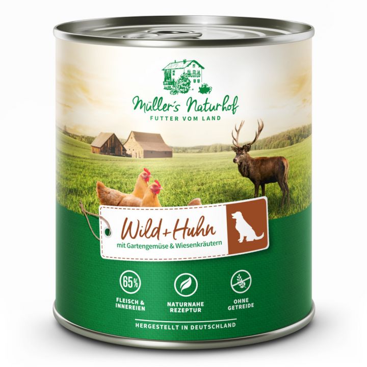 petspremium Müller’s Naturhof Wild und Huhn Traditionell Nassfutter 6 x 800 g Hotsell