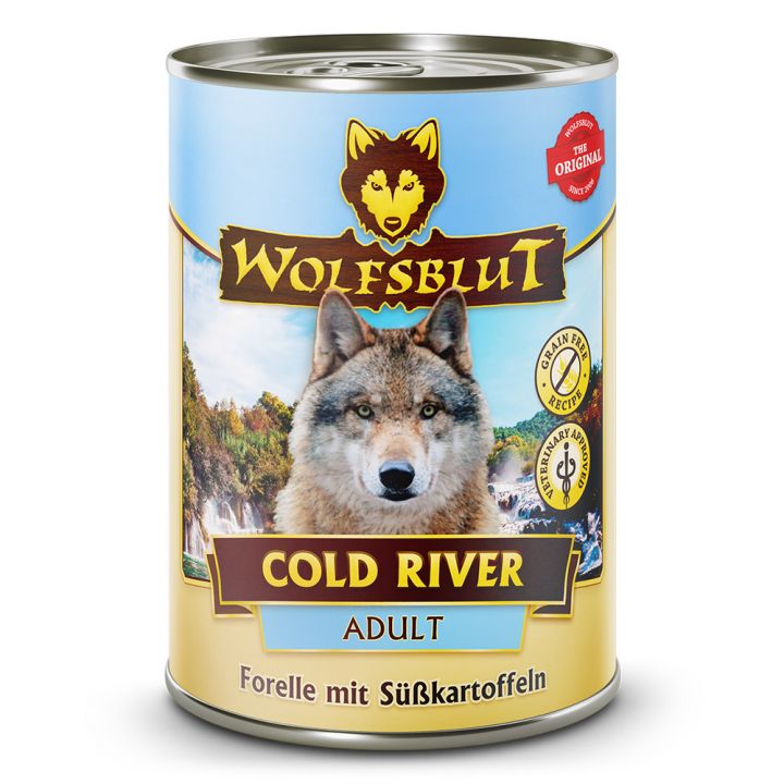 petspremium Wolfsblut Cold River - Forelle mit Süßkartoffeln Adult Nassfutter 6 x 395 g Schlussverkauf