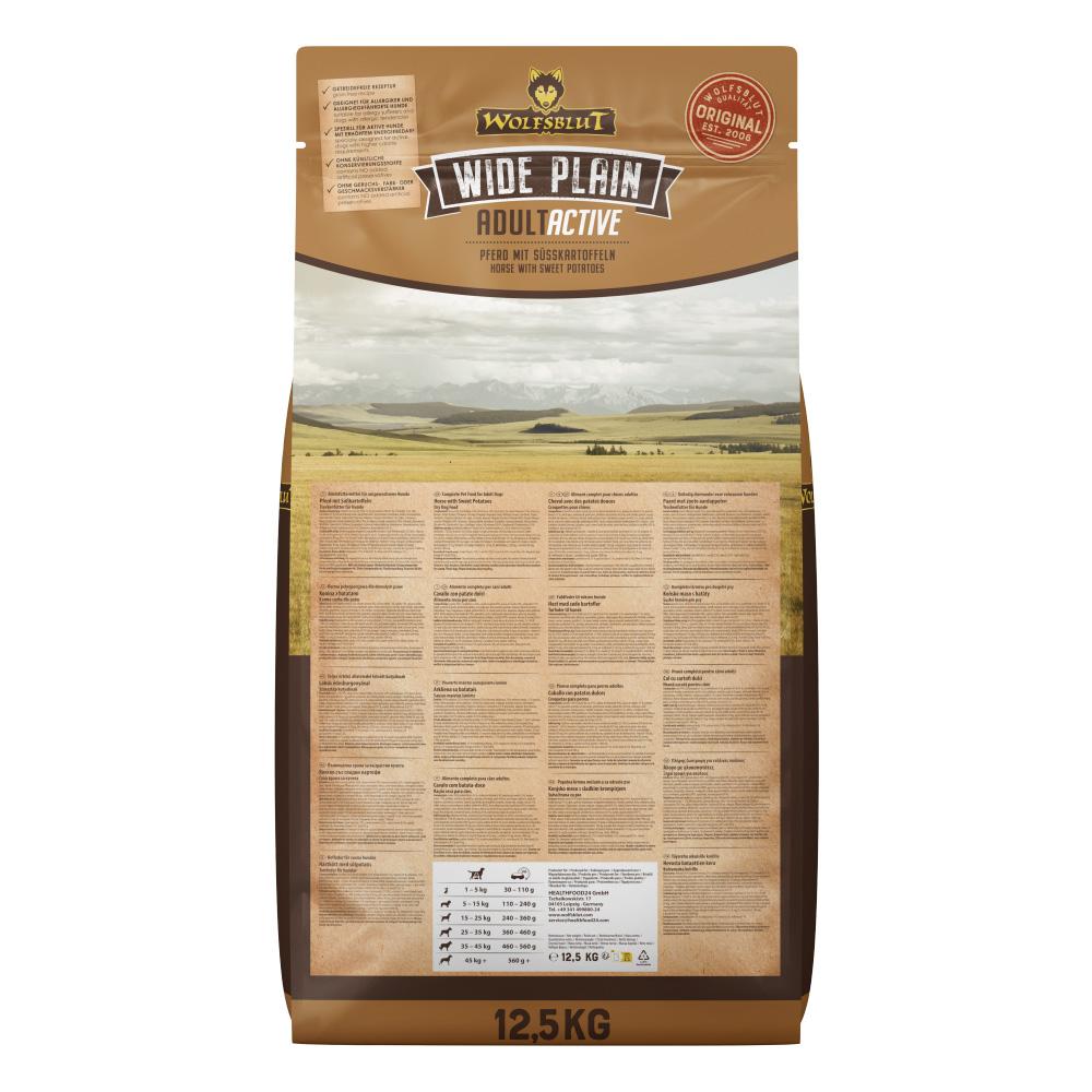 petspremium Wolfsblut Wide Plain - Pferdefleisch und Süßkartoffel Active Trockenfutter 12 5 kg Osterangebot