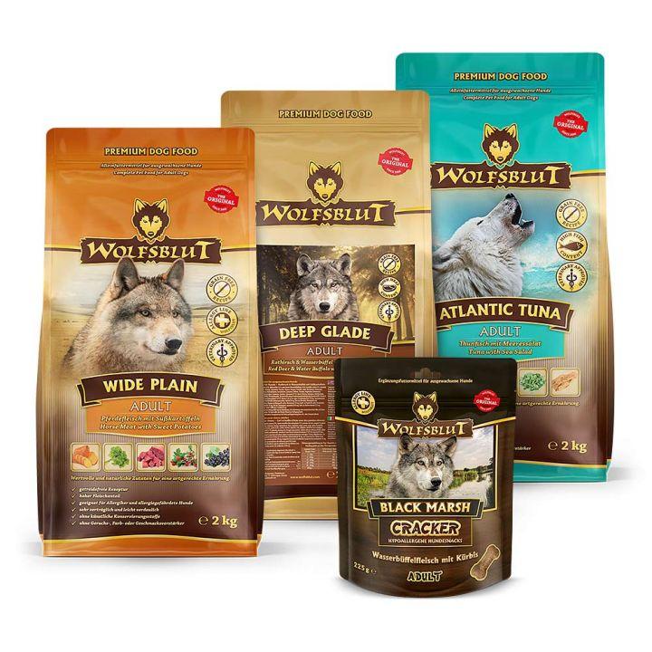 petspremium Wolfsblut Probierpaket Trockenfutter Adult Trockenfutter 1 Paket